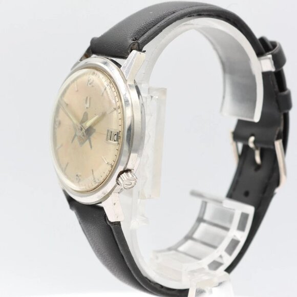 Vintage 34mm 1971 Accutron Masonic Dial Men's Tuning Fork Wristwatch 218 Steel - Picture 5 of 5
